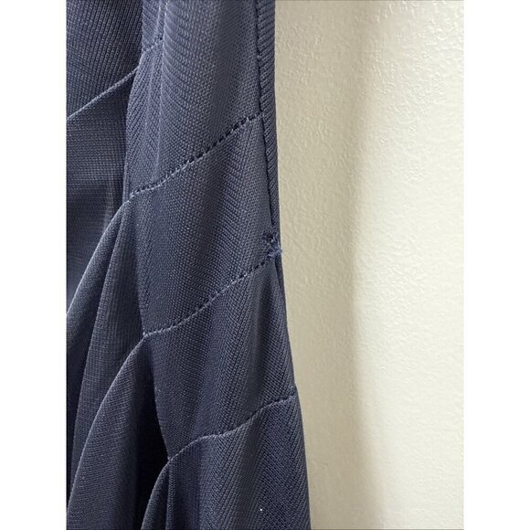 Xscape Womens Size 4 Navy Blue Ruched Embellished Formal Evening Dress Gown - Picture 10 of 12